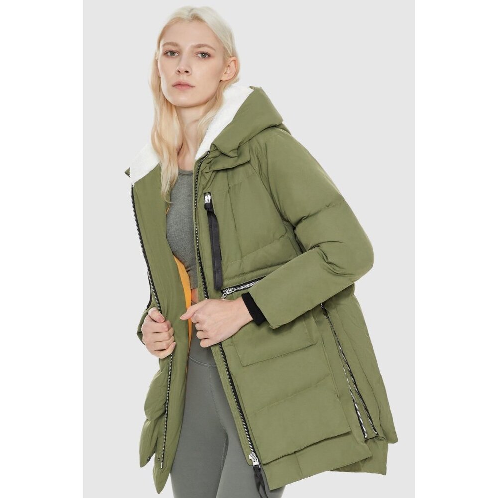 Orolay 092 Universe Thickened Duck Down Jacket Women's Small Green Waterproof - Picture 3 of 15